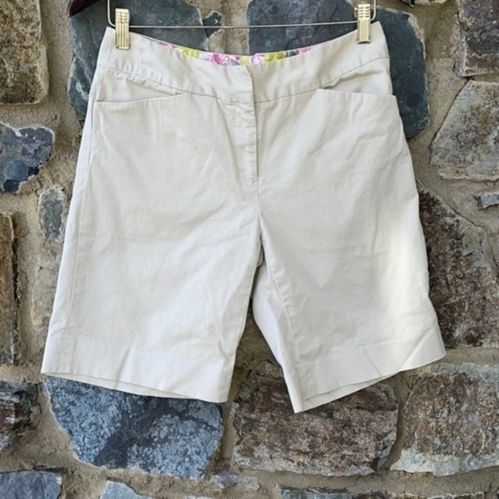 Lilly Pulitzer Vintage Khaki Bermuda Shorts Size 6